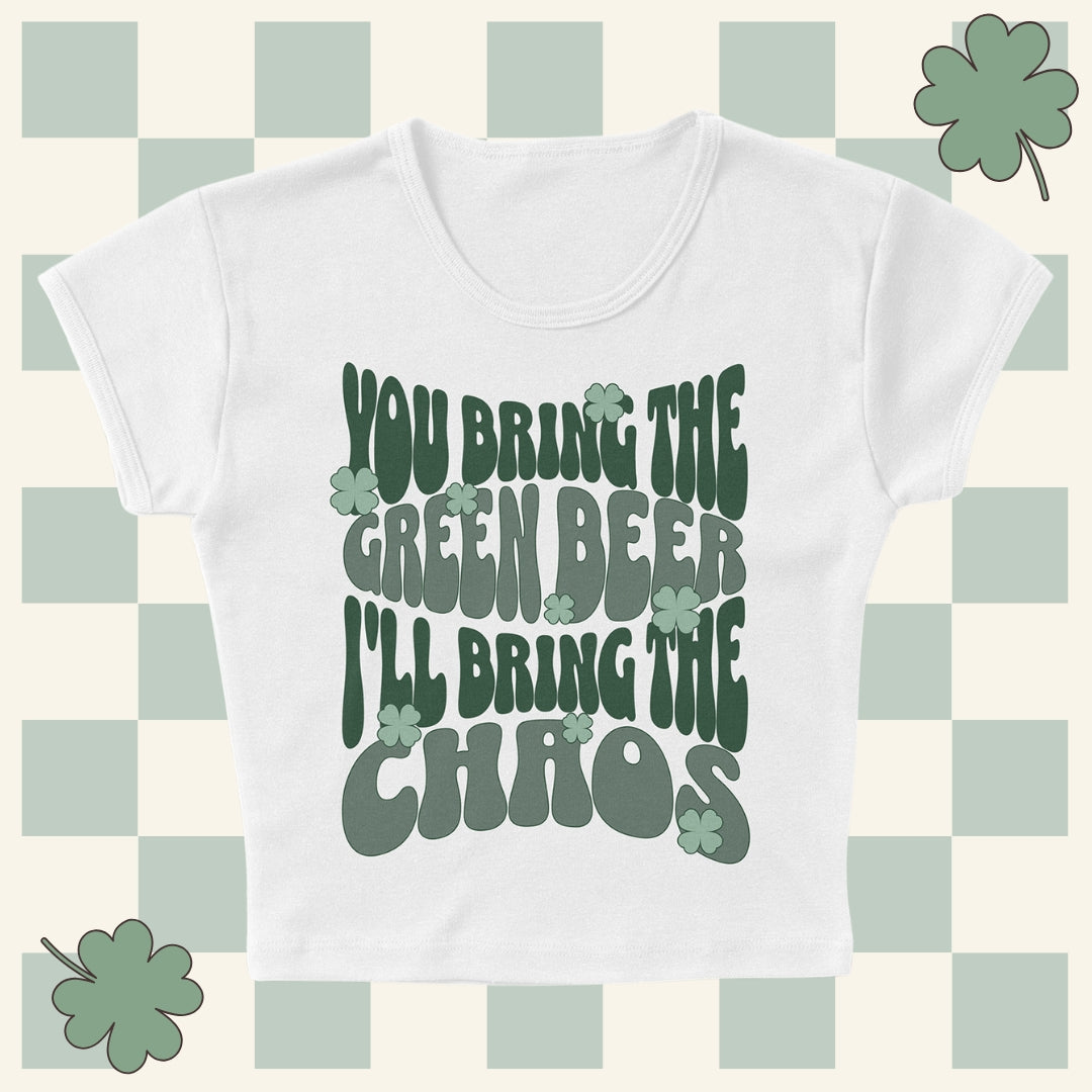 Green Beer Chaos Micro Rib Baby Tee product image 1