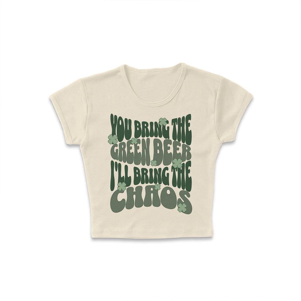 Green Beer Chaos Micro Rib Baby Tee product image 4