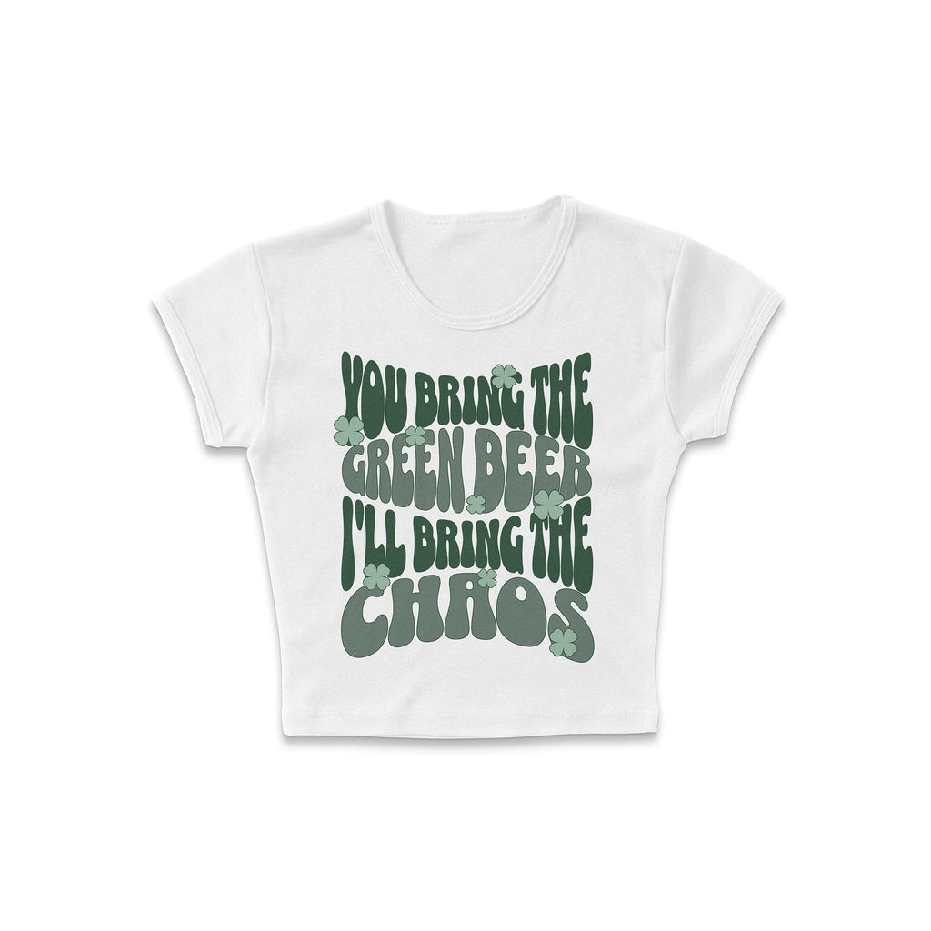 Green Beer Chaos Micro Rib Baby Tee product image 3