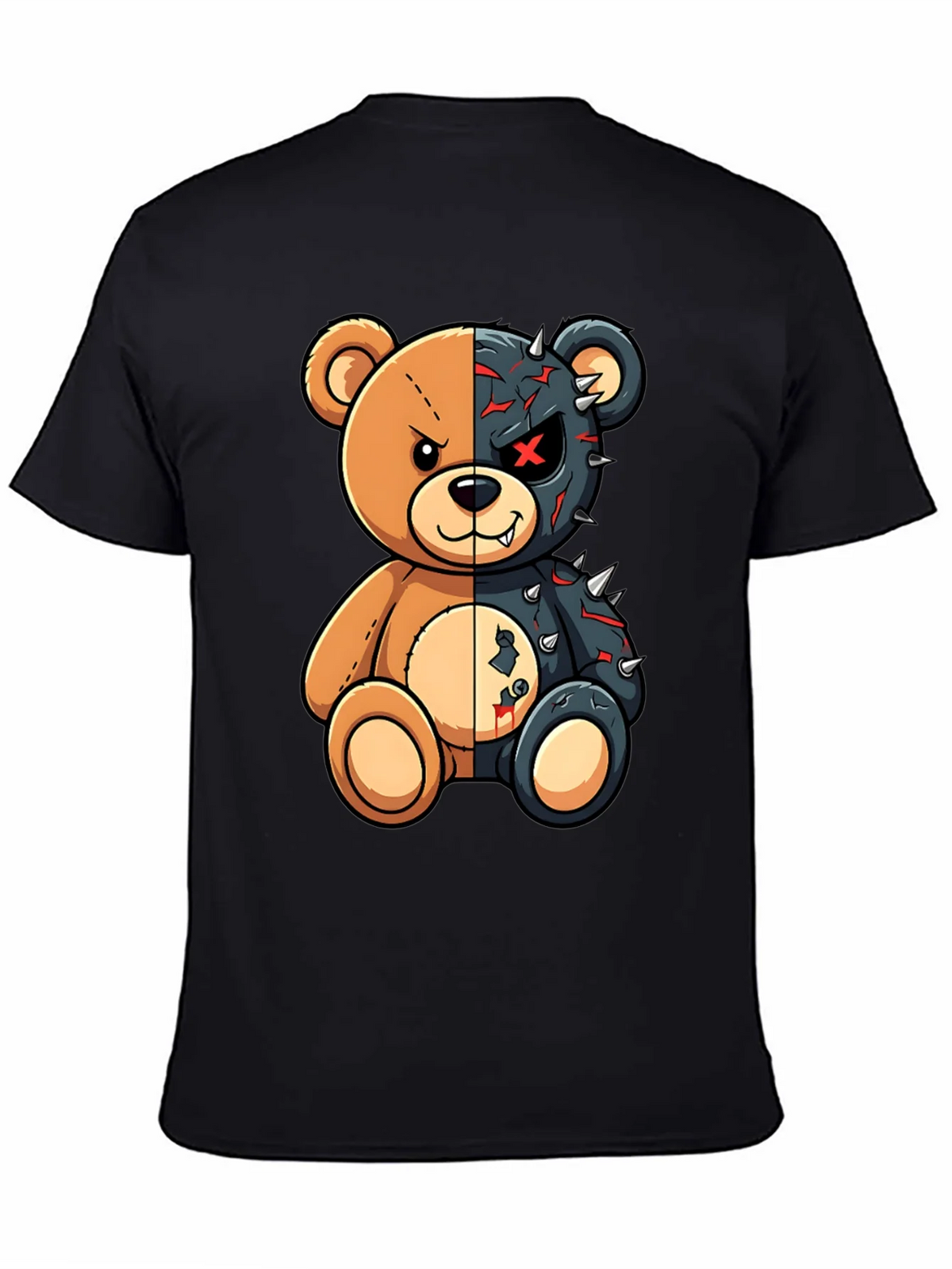 Two-Faced Teddy Bear Graphic T-Shirt product image 4