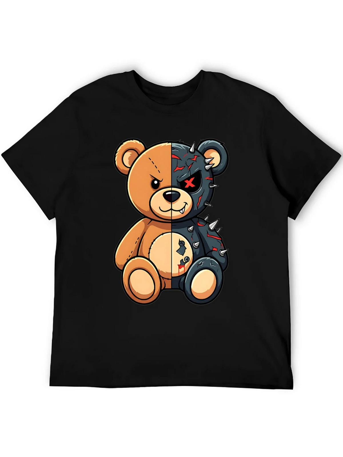 Two-Faced Teddy Bear Graphic T-Shirt product image 5