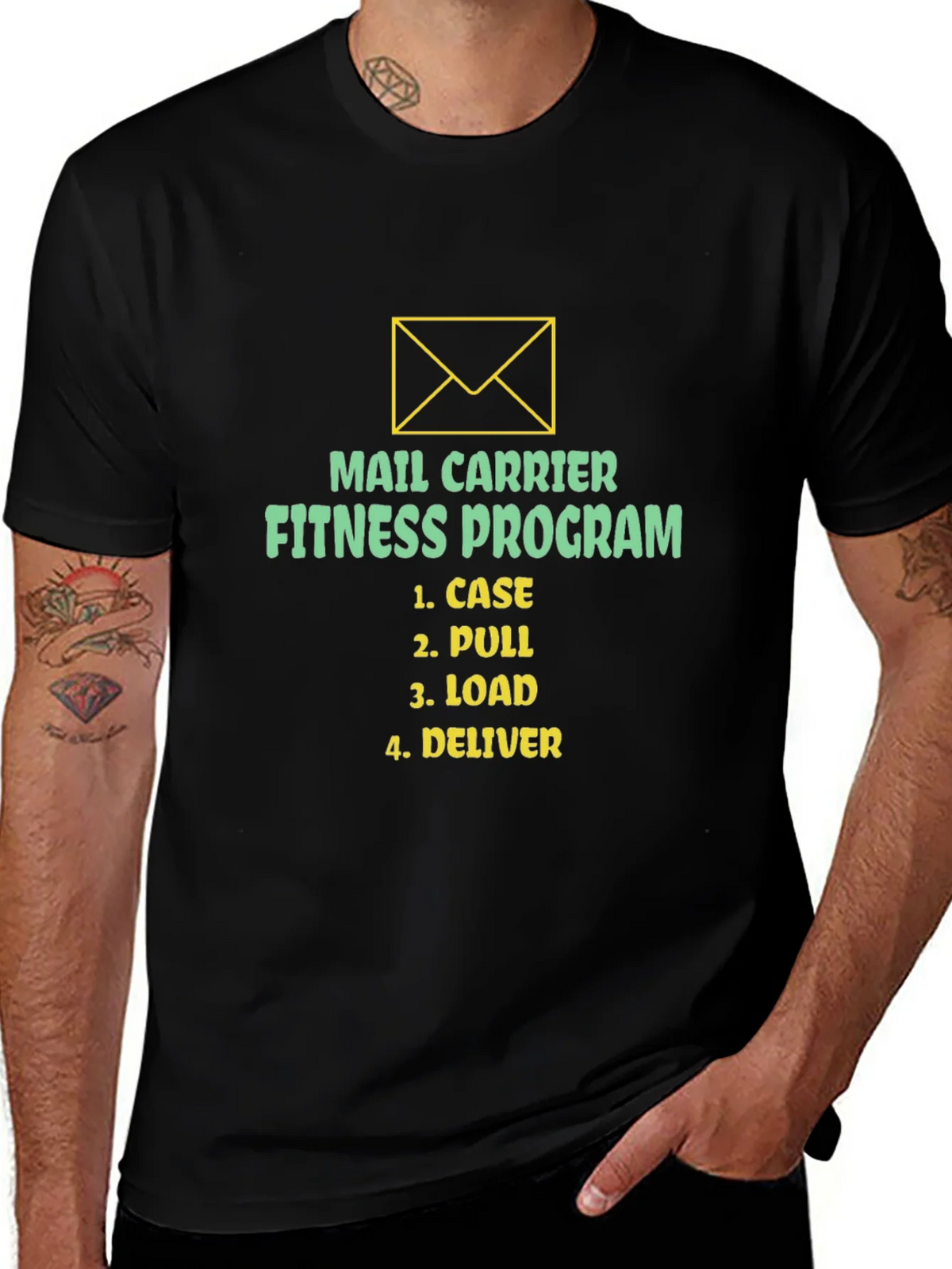 Mail Carrier Fitness Program T-Shirt - Case Pull Load product image 1