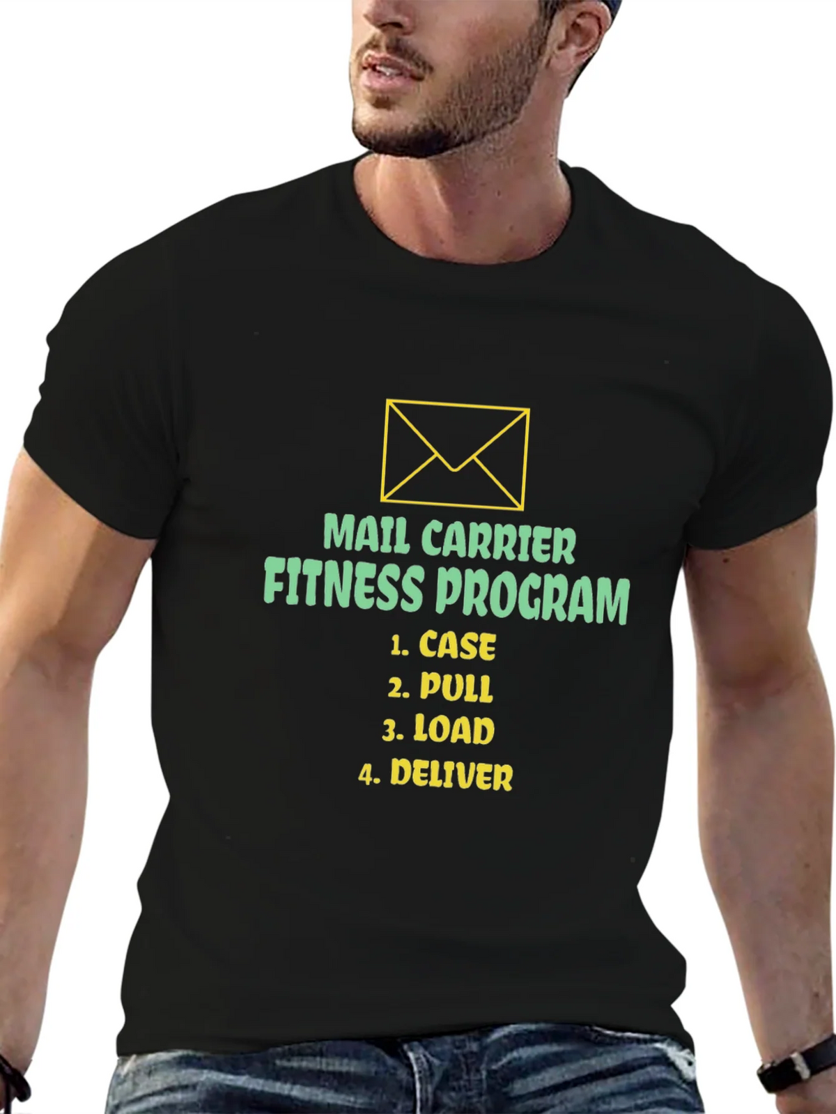 Mail Carrier Fitness Program T-Shirt - Case Pull Load product image 5