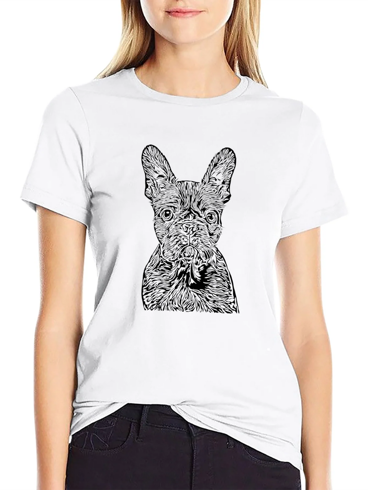 French Bulldog Graphic Tee - Mens Black T-Shirt product image 5