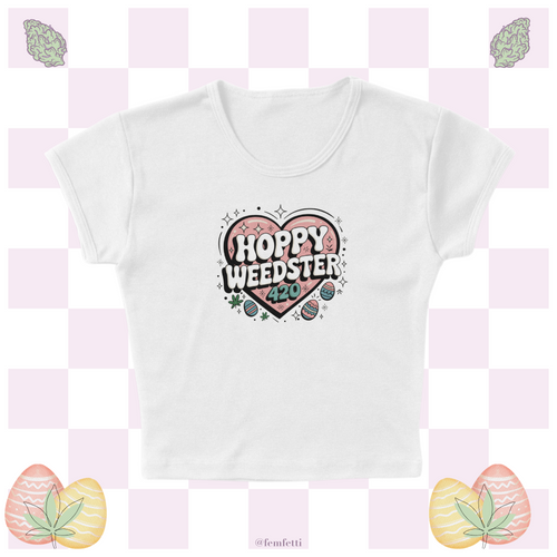 420 Weedster Heart Micro Rib Baby Tee product image 1