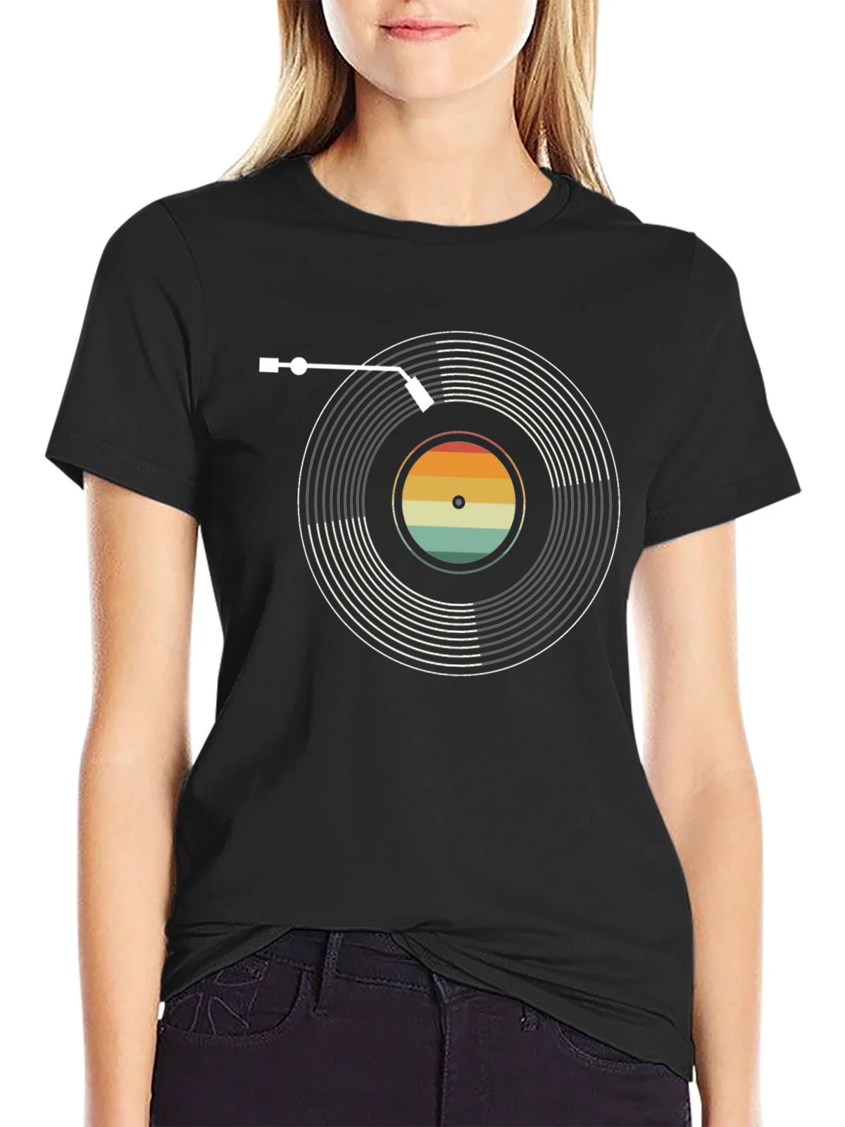 Retro Vinyl Record Graphic Tee - Stylish Music Lovers product image 2