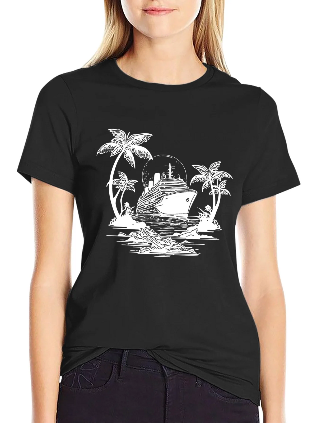 Cruise Ship Graphic T-Shirt - Island Getaway product image 1