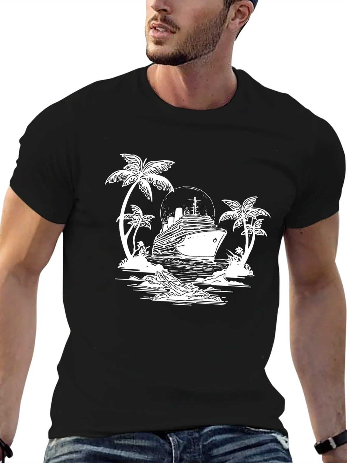 Cruise Ship Graphic T-Shirt - Island Getaway product image 5