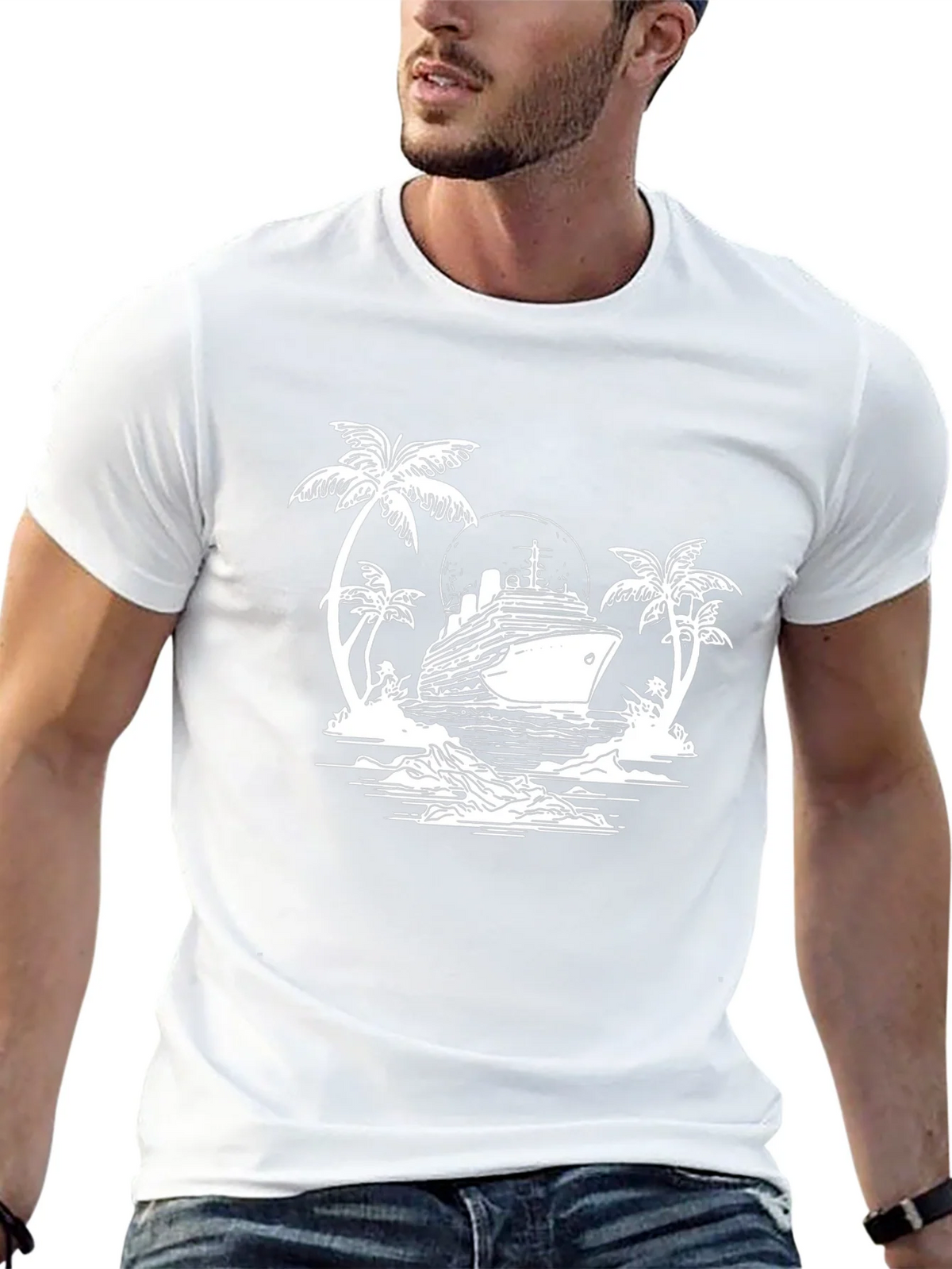 Cruise Ship Graphic T-Shirt - Island Getaway product image 10