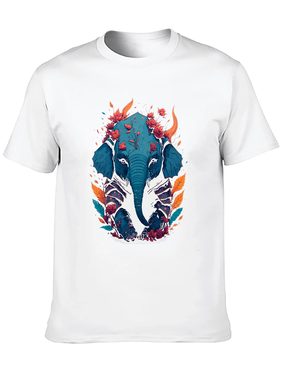 Floral Elephant Graphic Tee - Black Cotton Blend product image 9