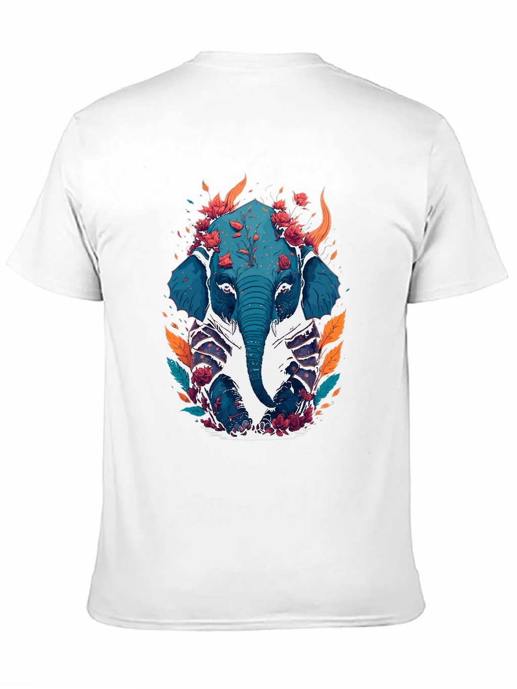 Floral Elephant Graphic Tee - Black Cotton Blend product image 10