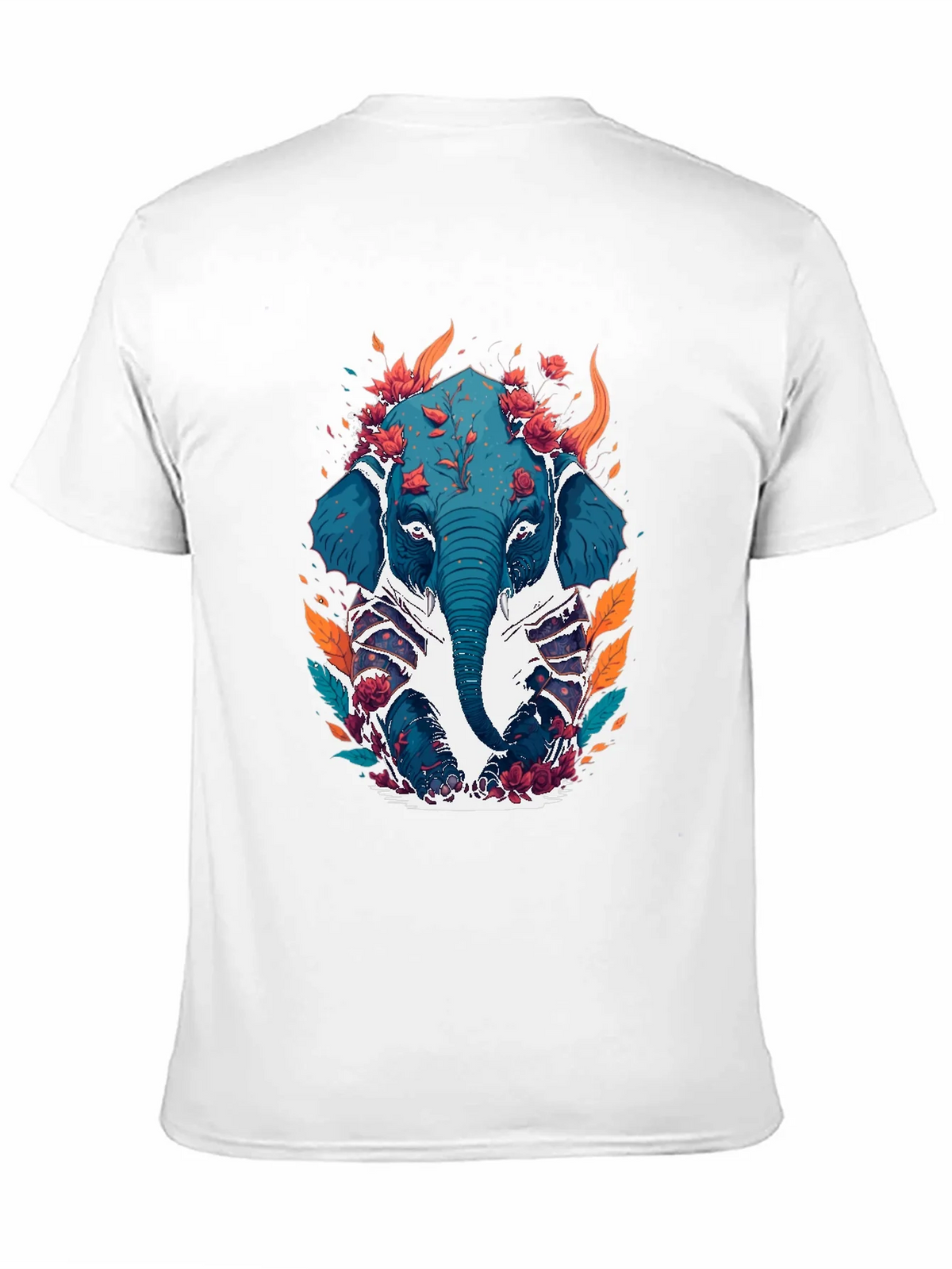 Floral Elephant Graphic Tee - Black Cotton Blend product image 10
