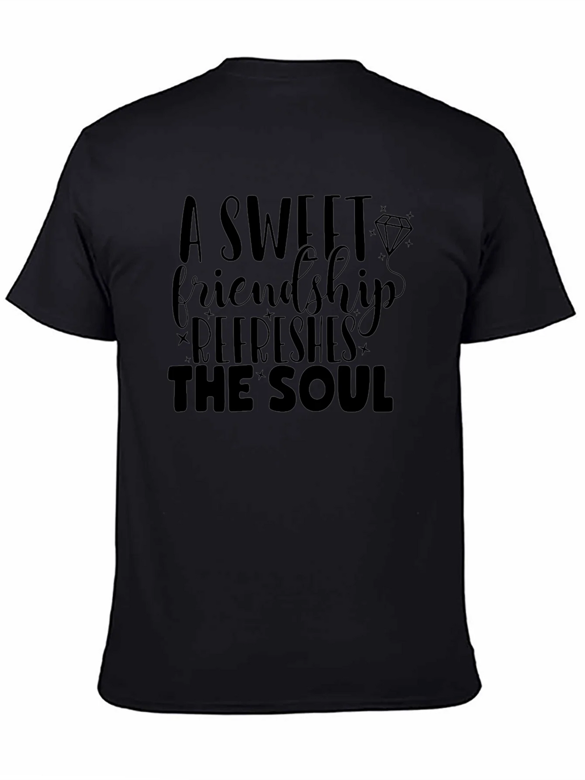 Friendship Refreshes the Soul Black T-Shirt product image 4