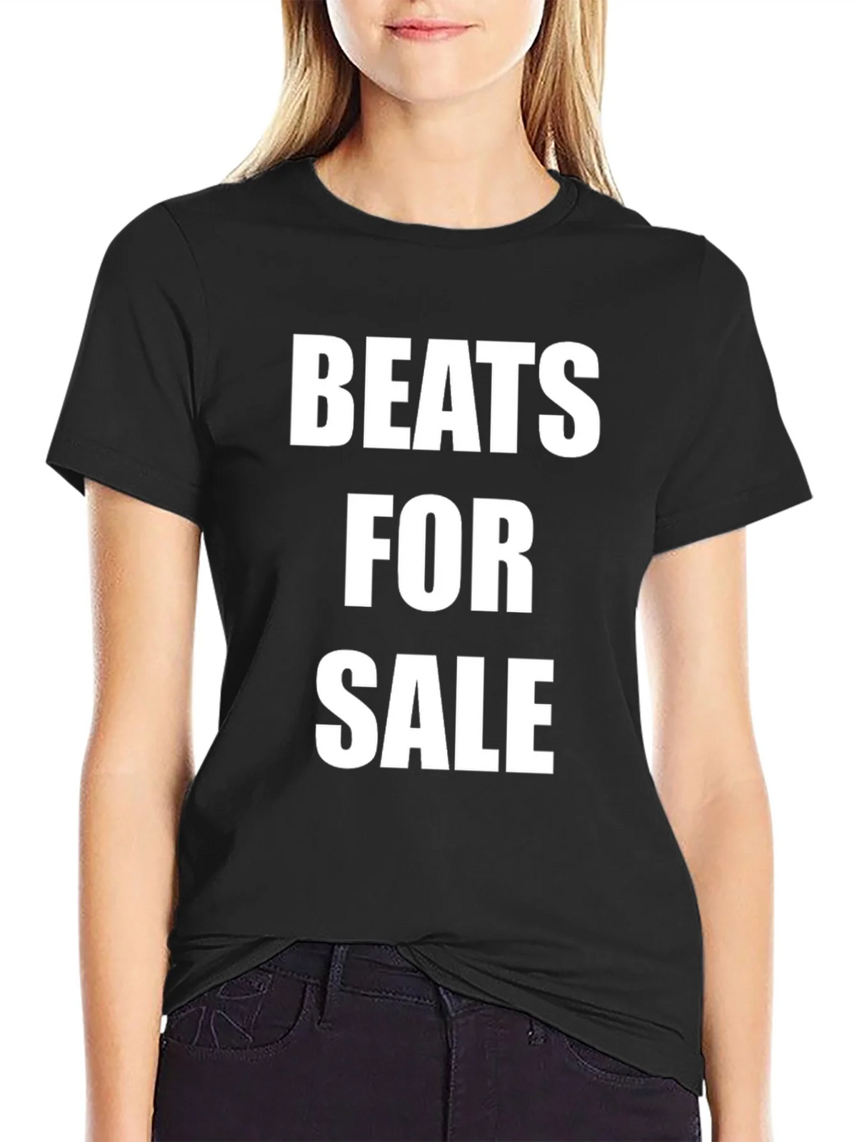 Beats For Sale Black Cotton T-Shirt product image 2