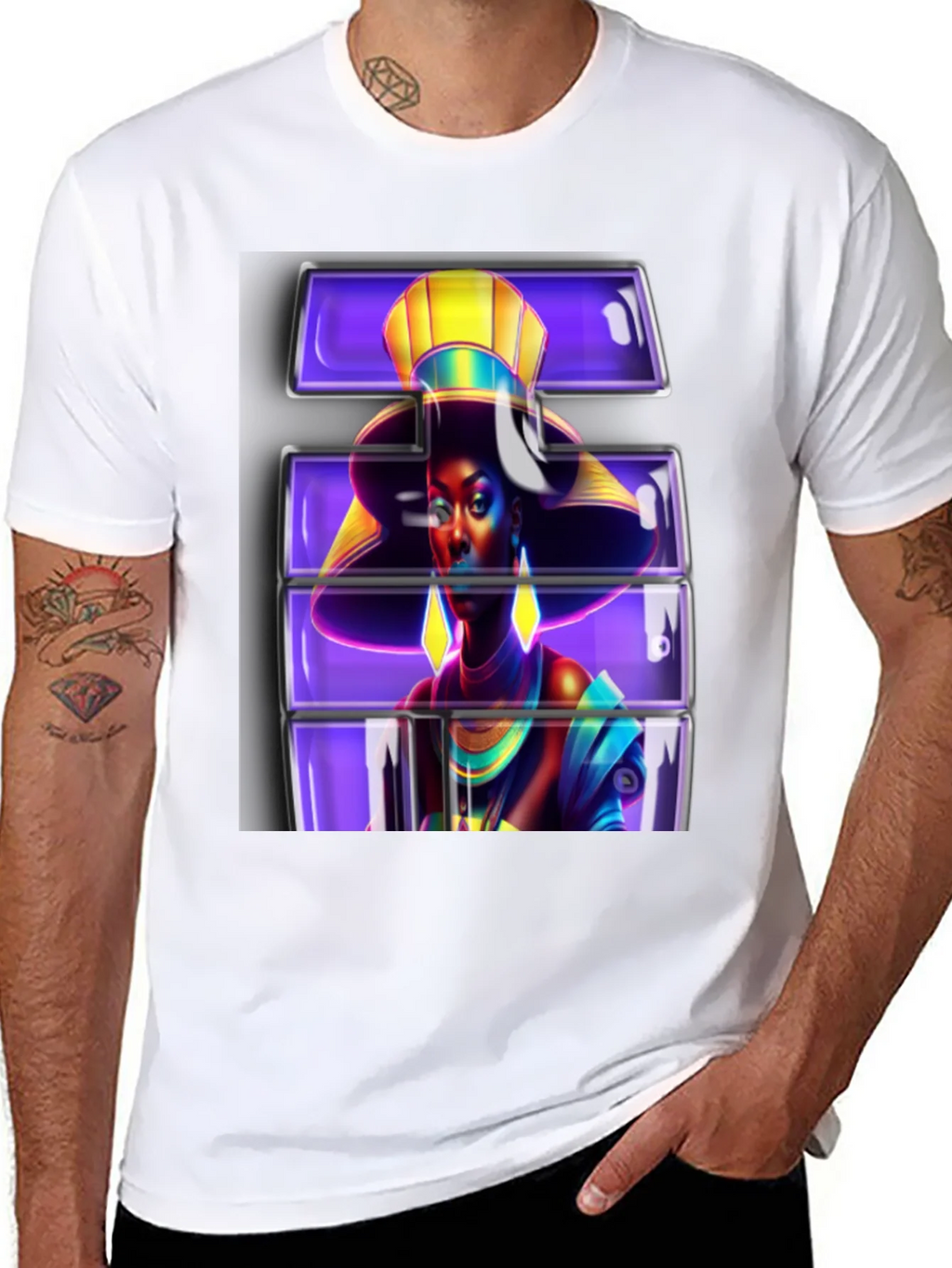 Graphic Tee - Egyptian Queen in 3D product image 5