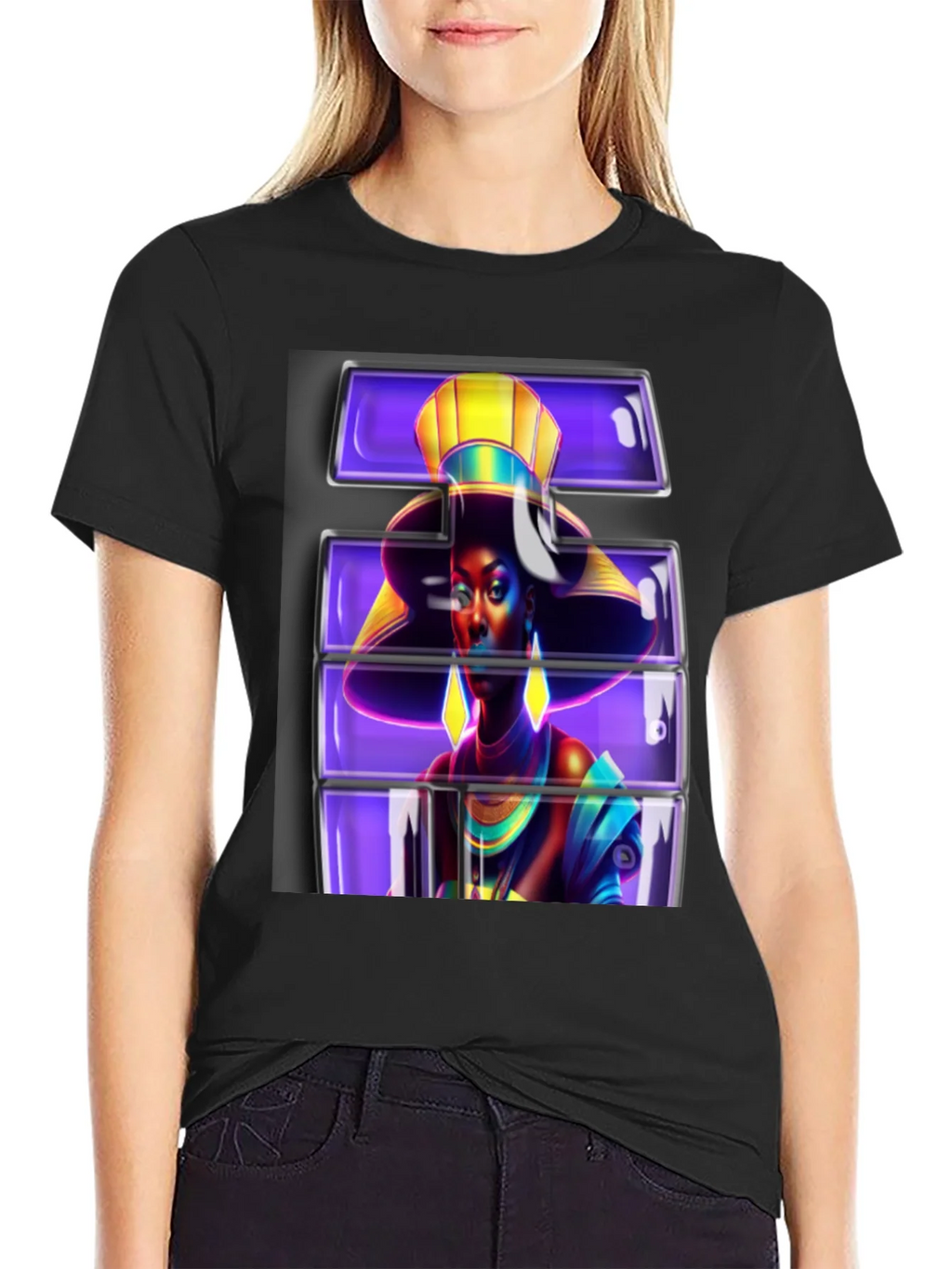 Graphic Tee - Egyptian Queen in 3D product image 1