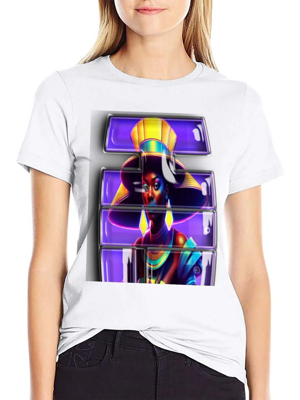 Graphic Tee - Egyptian Queen in 3D product image 6