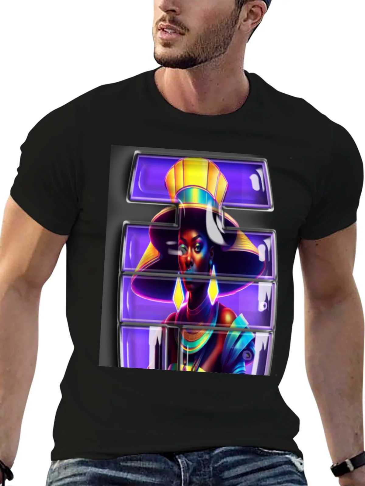 Graphic Tee - Egyptian Queen in 3D product image 4
