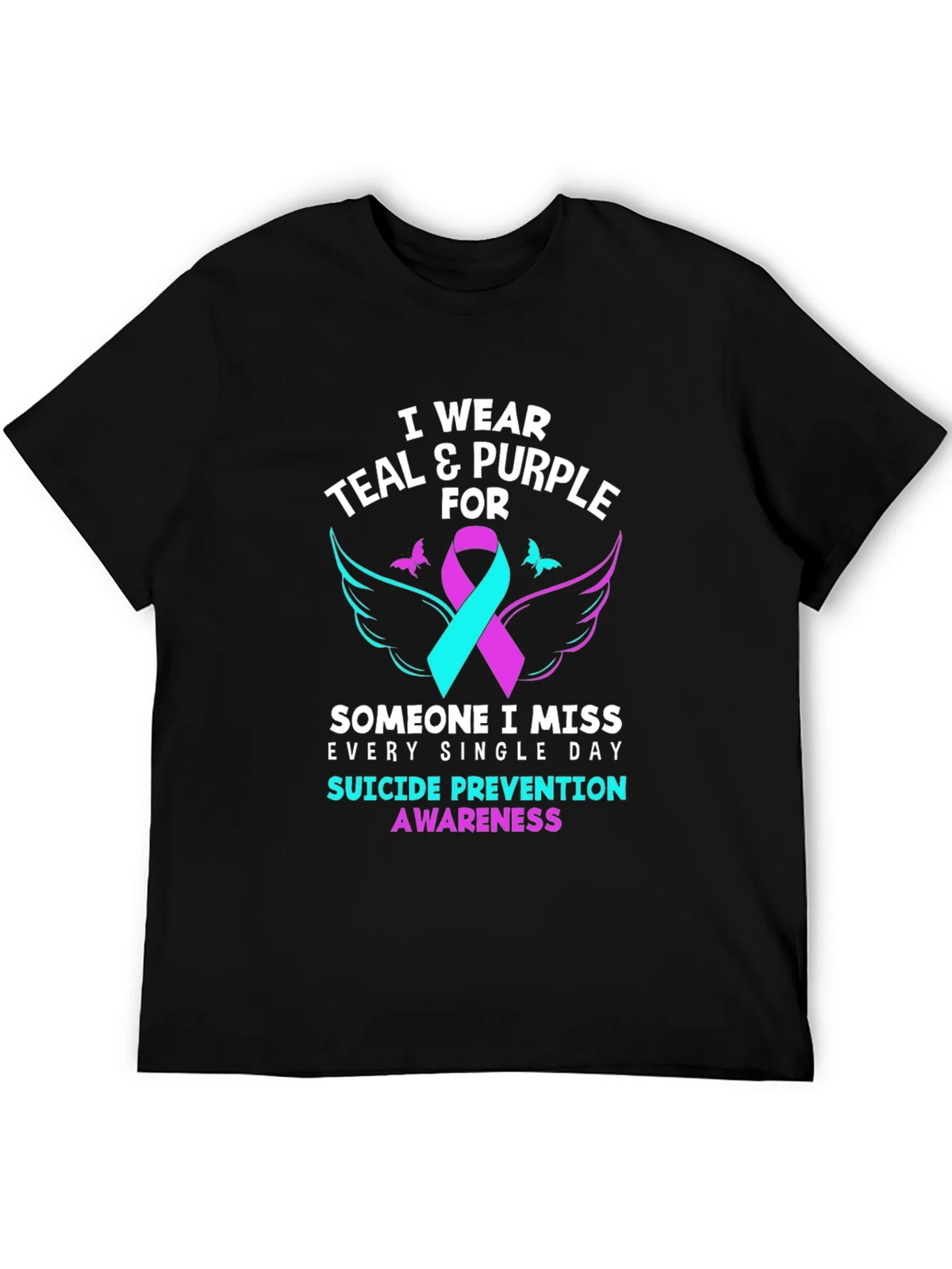 Teal & Purple Suicide Prevention Awareness T-Shirt product image 5