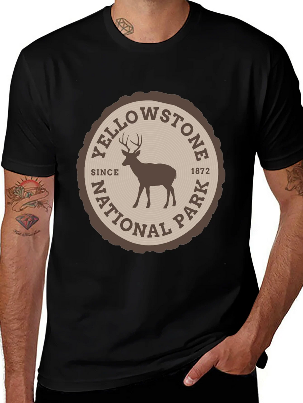 Yellowstone National Park T-Shirt Deer Graphic Tee product image 1