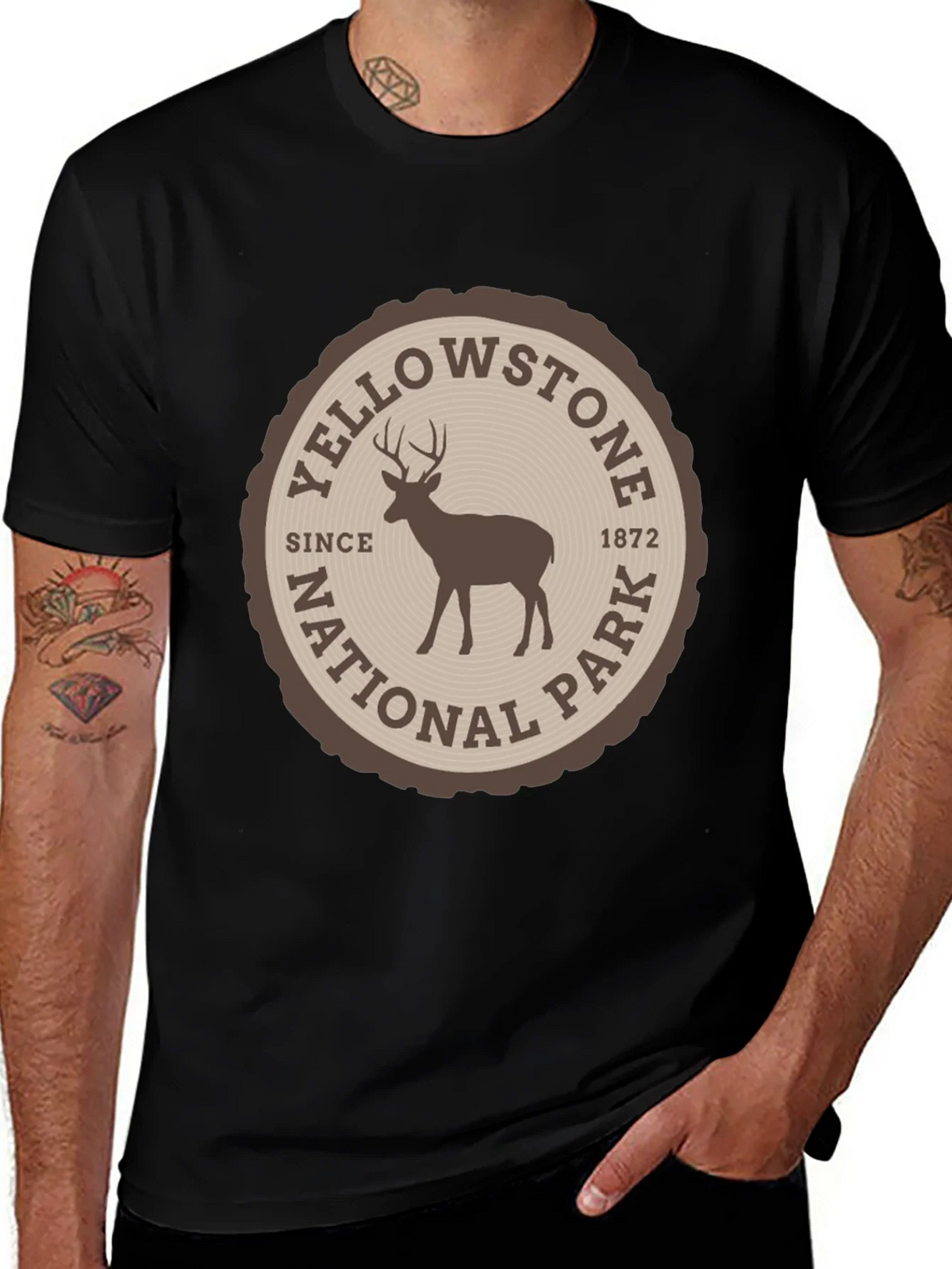 Yellowstone National Park T-Shirt Deer Graphic Tee product image 1