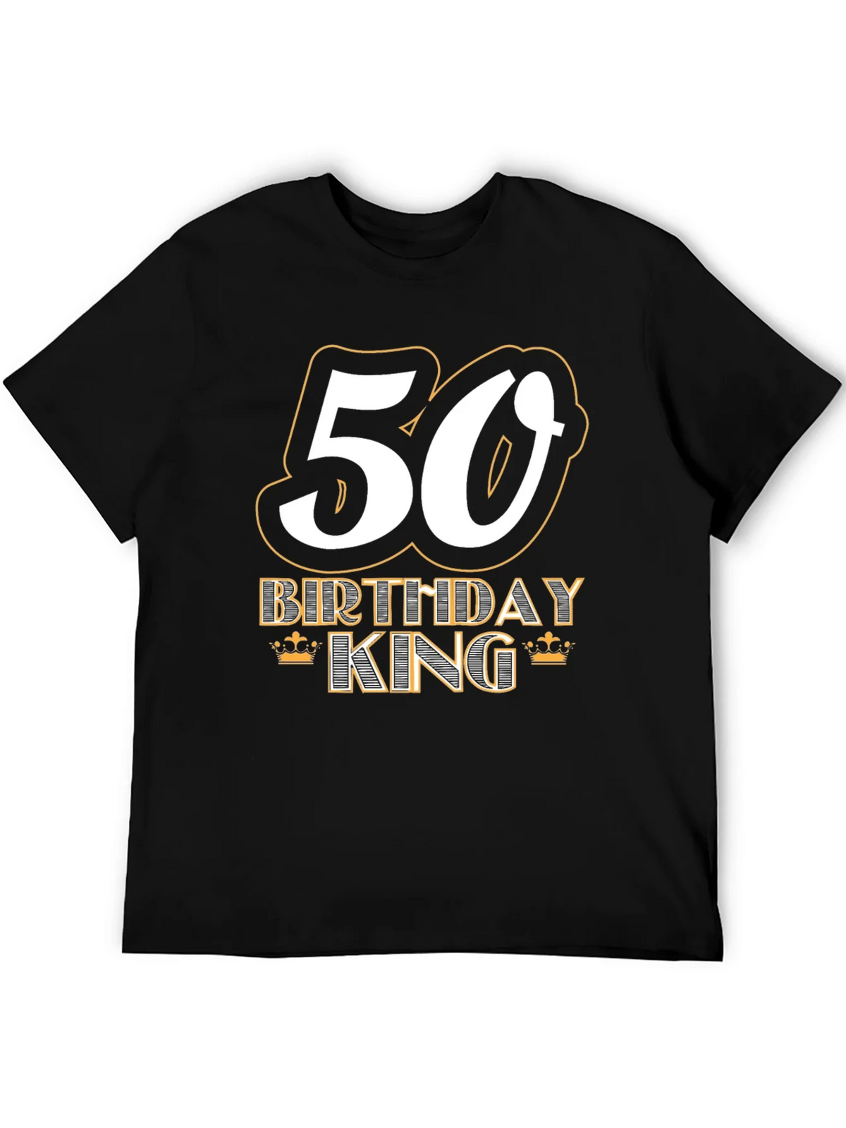 50th Birthday King T-Shirt - Black product image 5