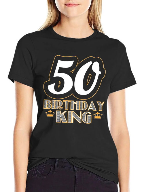 50th Birthday King T-Shirt - Black product image 2