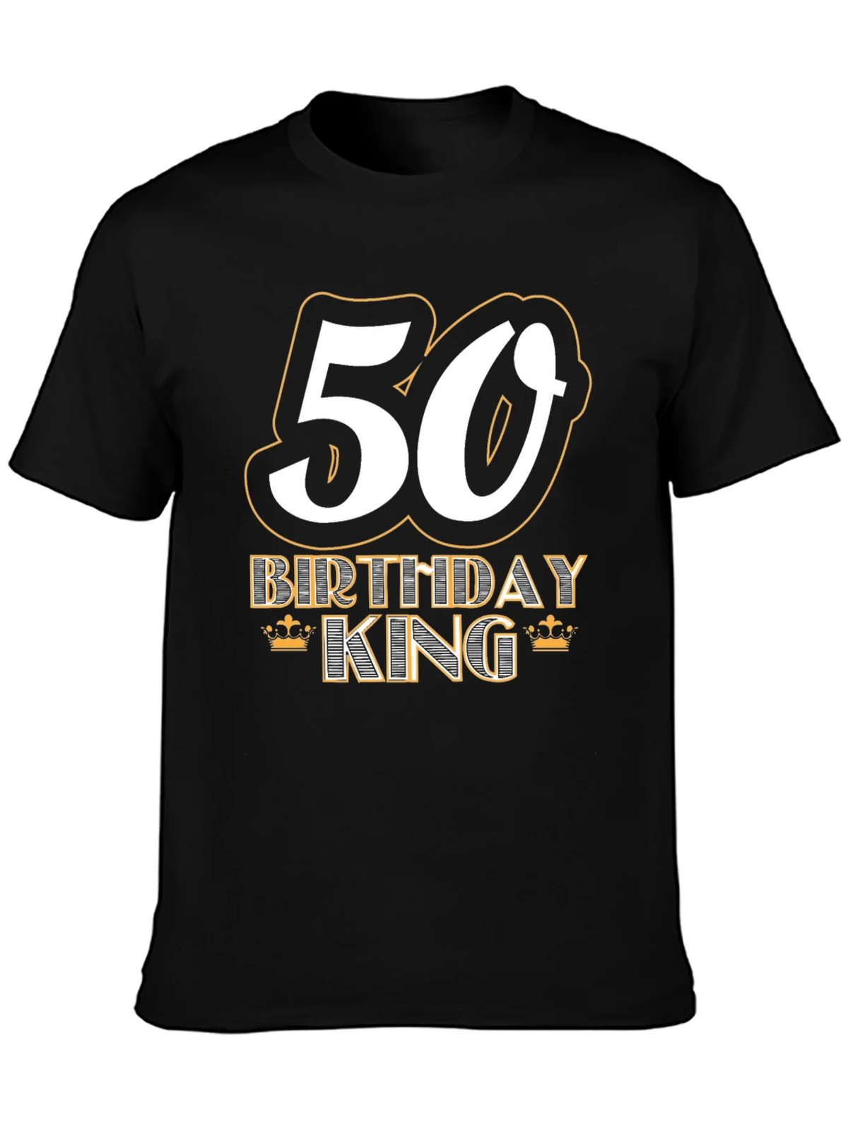 50th Birthday King T-Shirt - Black product image 3