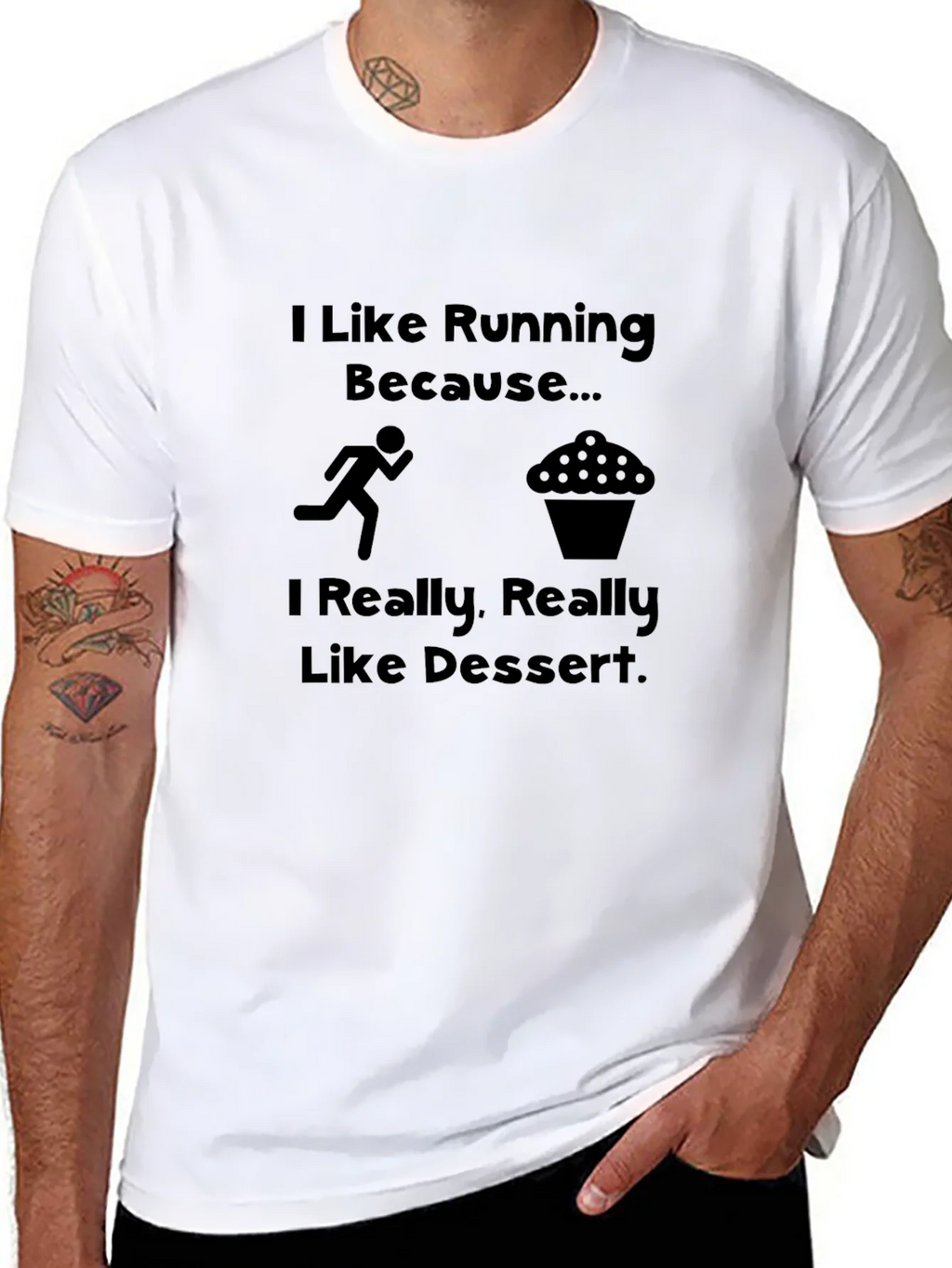 Funny Running & Dessert T-Shirt product image 7