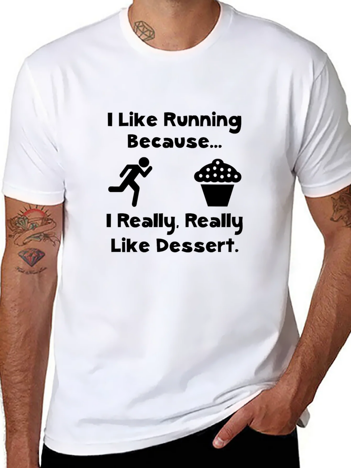 Funny Running & Dessert T-Shirt product image 7