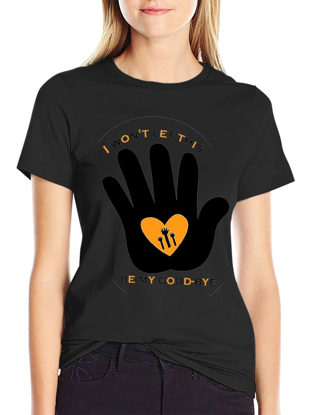 Meaningful Graphic Print Black T-Shirt product image 2