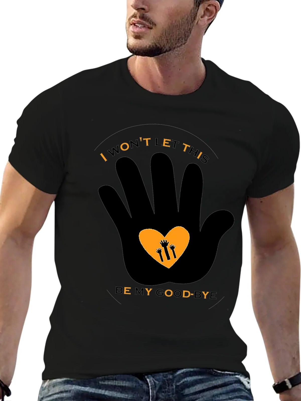 Meaningful Graphic Print Black T-Shirt product image 5