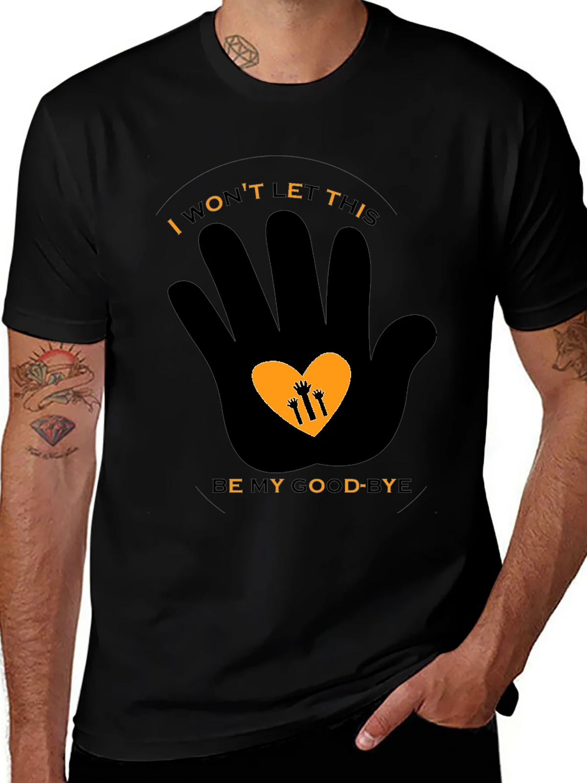 Meaningful Graphic Print Black T-Shirt product image 1