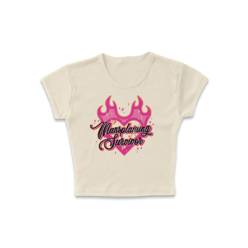 Mansplaining Survivor Micro Rib Baby Tee product image 5