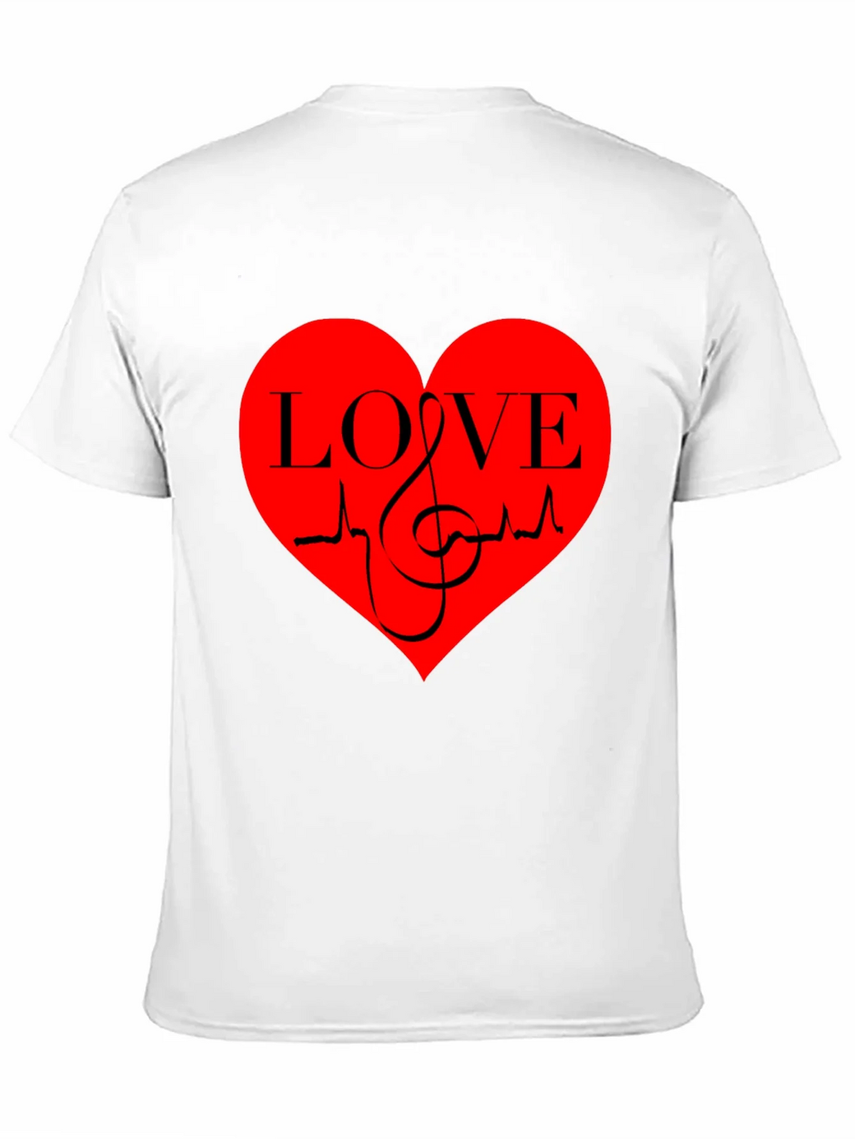 Love Music Heartbeat Graphic T-Shirt - Black product image 8