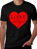 Love Music Heartbeat Graphic T-Shirt - Black product image 1