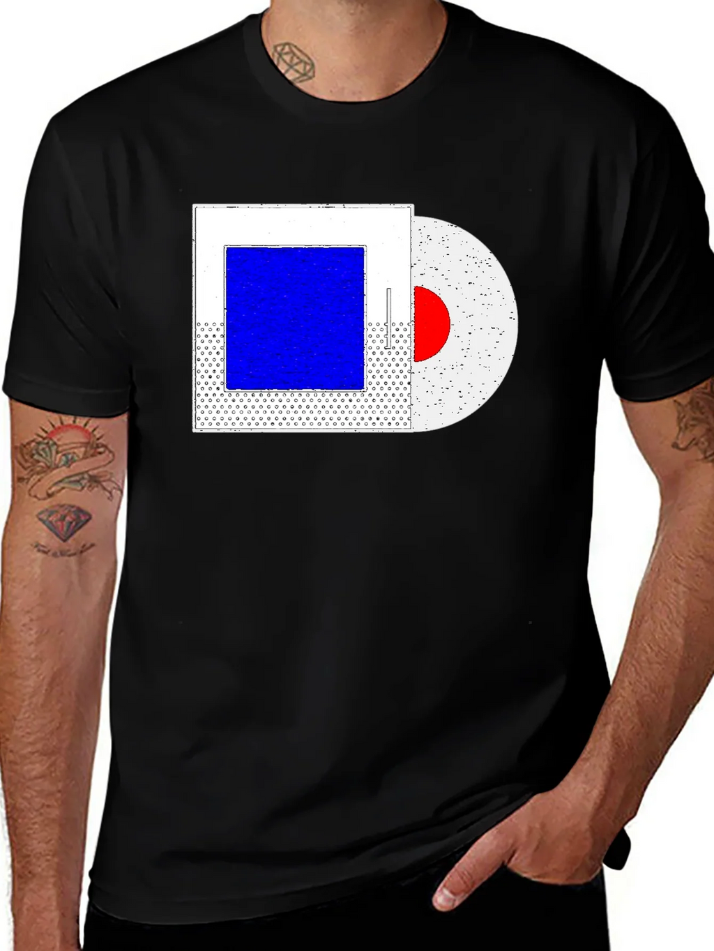 Abstract Art Graphic Tee - Trendy Black T-Shirt product image 1