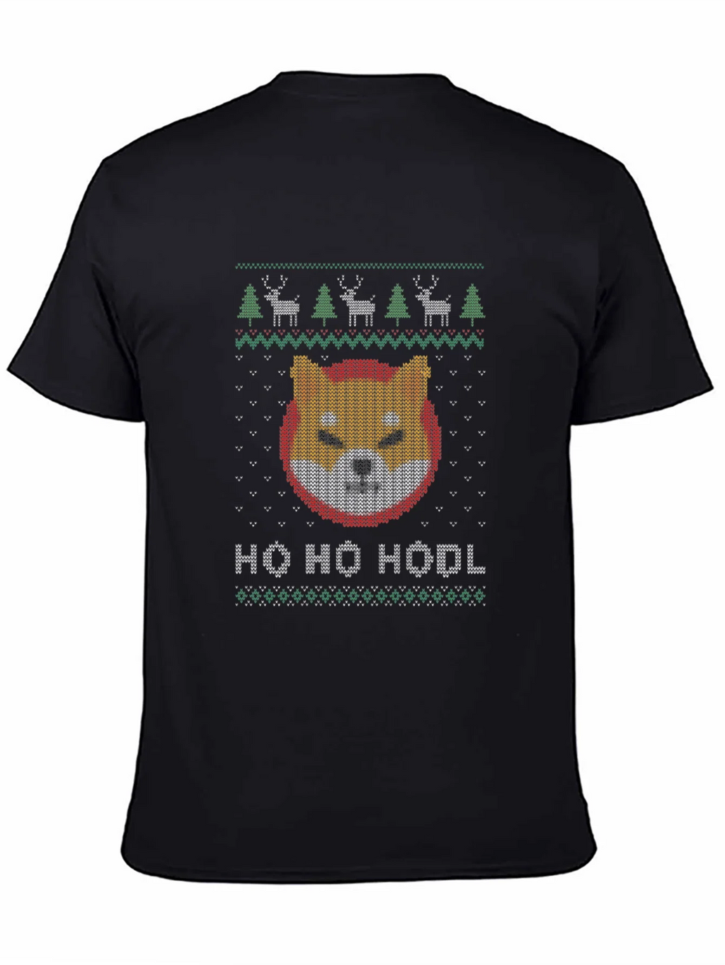 Shiba Inu HODL Ugly Christmas Sweater T-Shirt product image 3