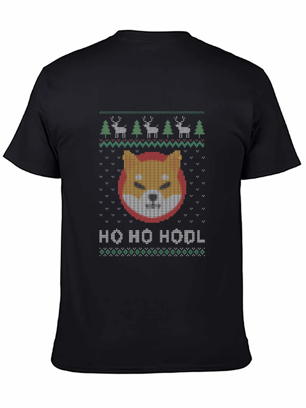 Shiba Inu HODL Ugly Christmas Sweater T-Shirt product image 3