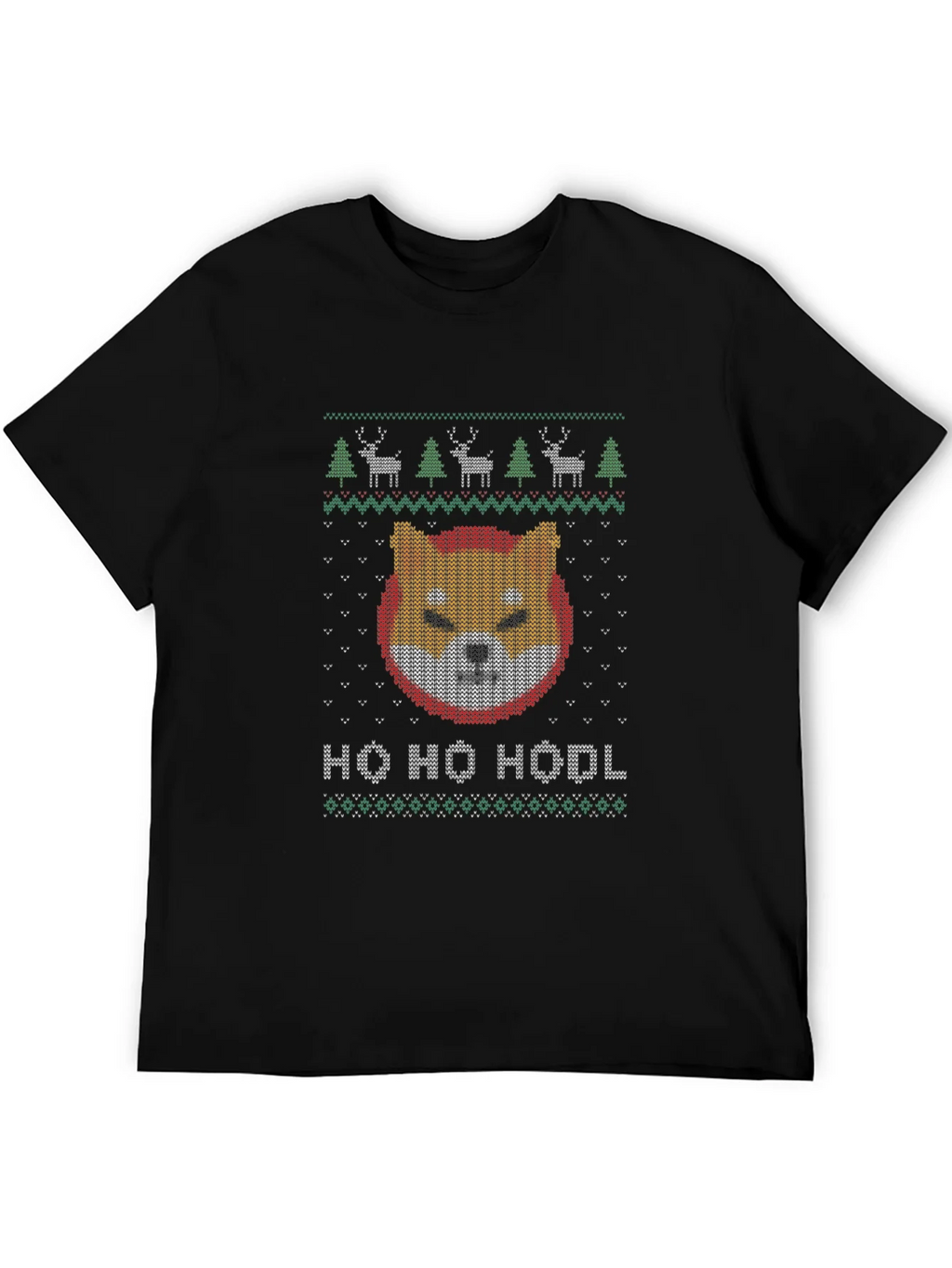 Shiba Inu HODL Ugly Christmas Sweater T-Shirt product image 4
