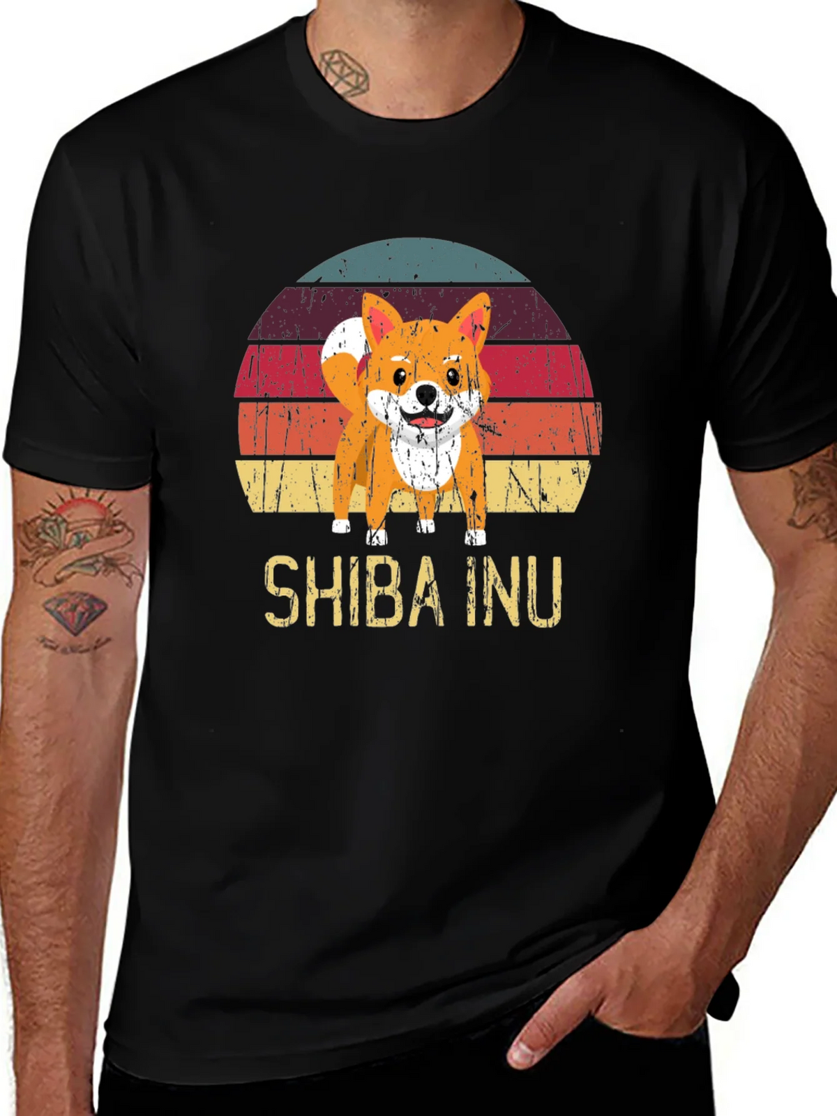 Retro Shiba Inu Graphic Tee product image 1