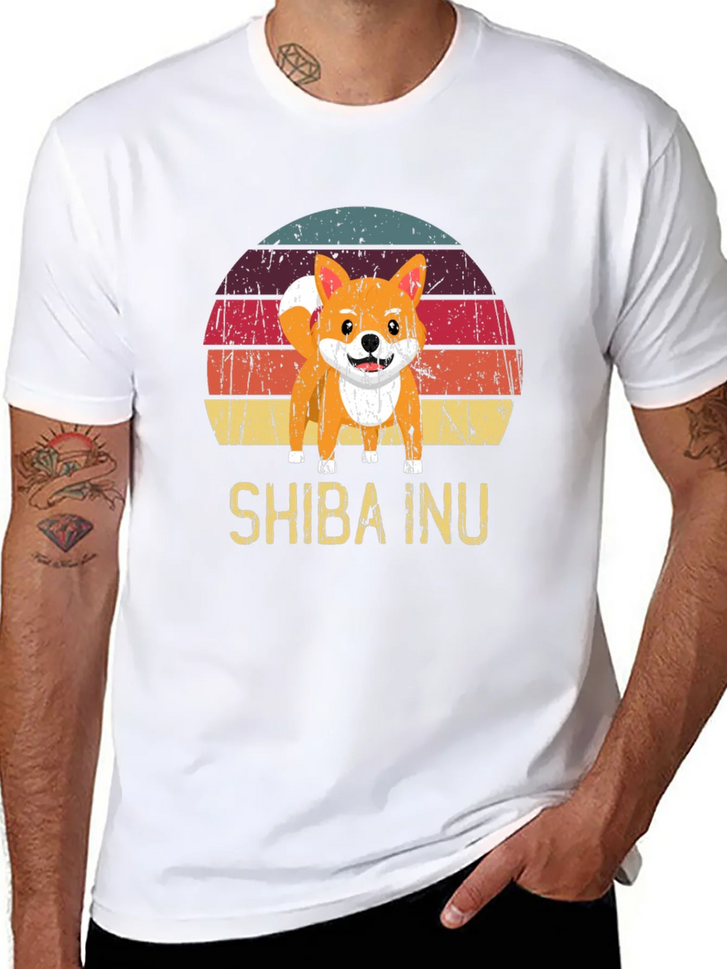 Retro Shiba Inu Graphic Tee product image 7