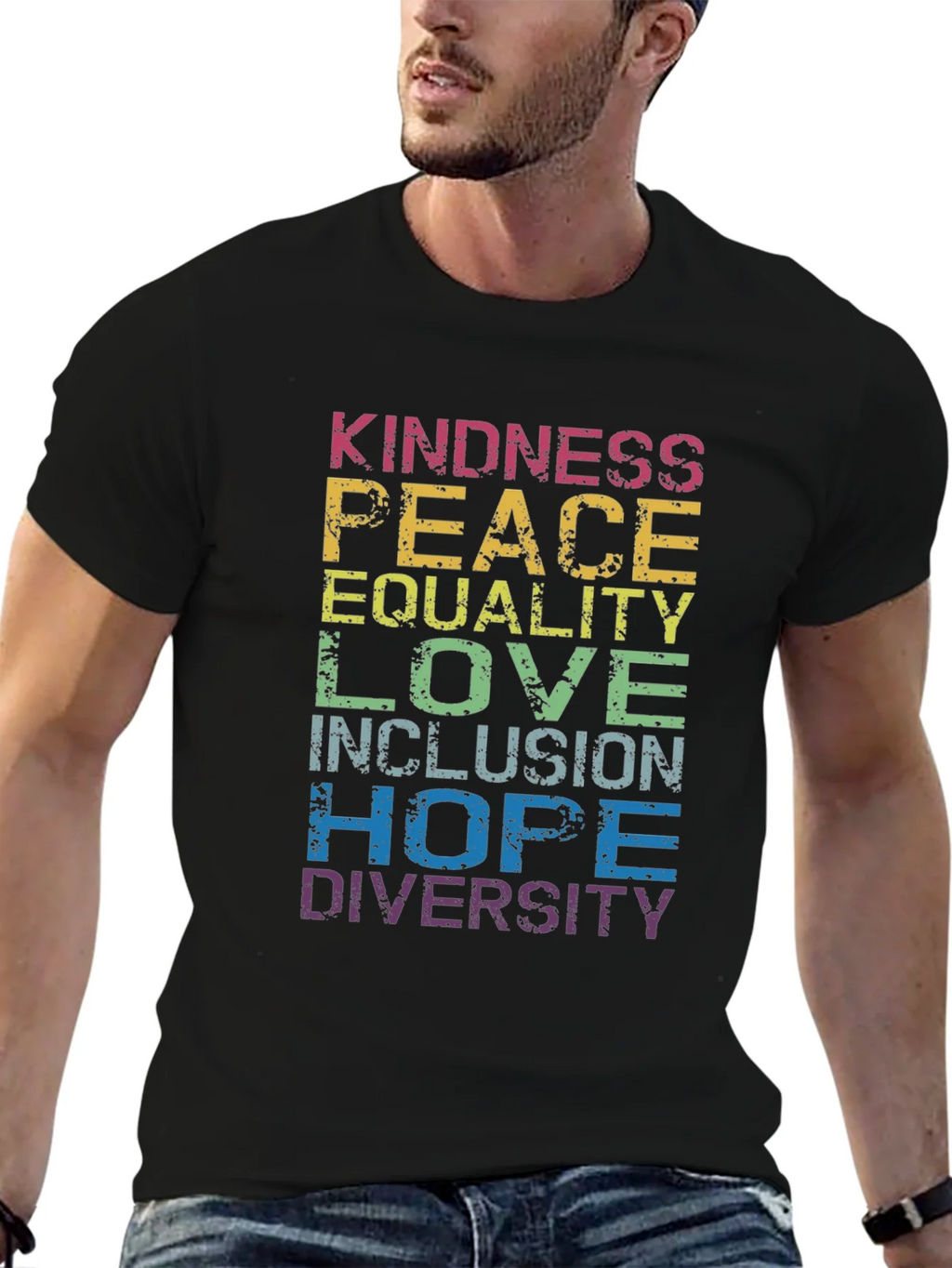 Kindness Peace Equality T-Shirt - Pride Positive product image 5
