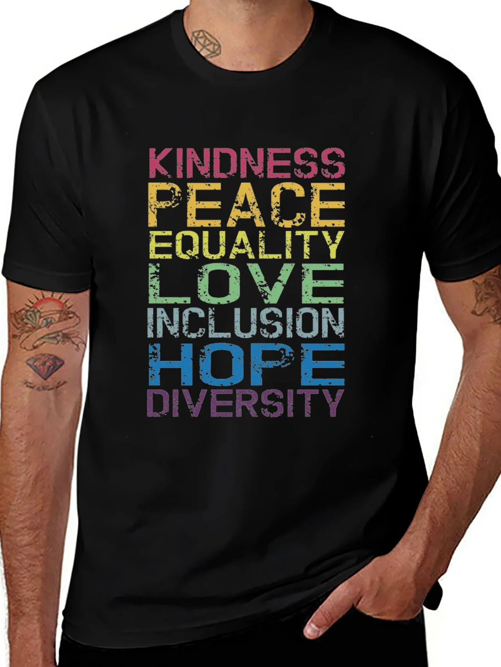 Kindness Peace Equality T-Shirt - Pride Positive product image 1