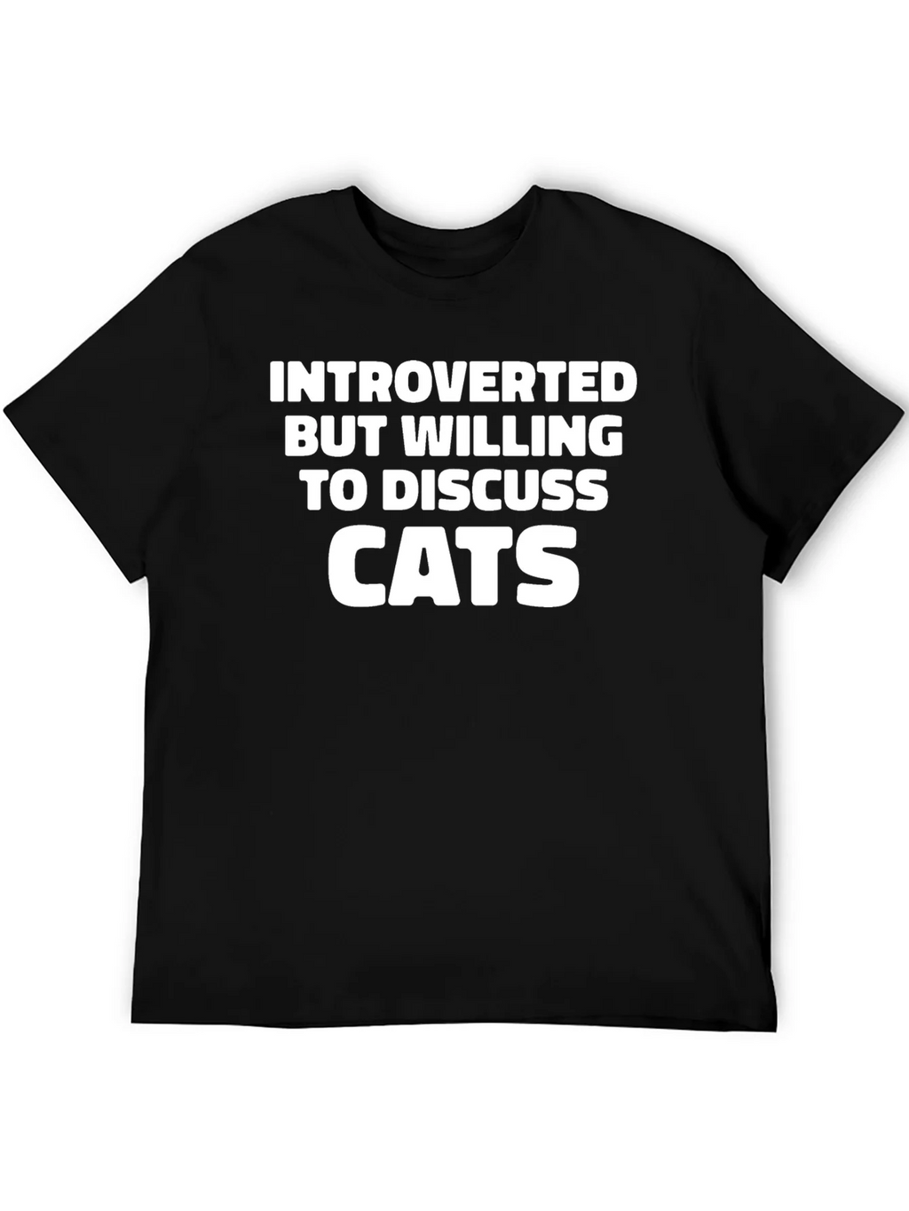 Introverted Cat Lover T-Shirt - Black product image 5
