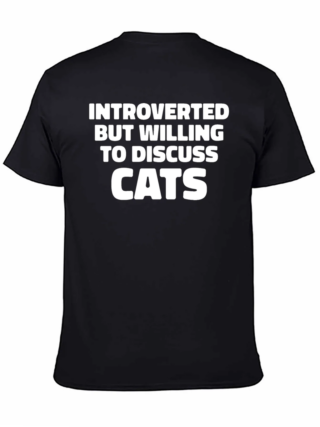 Introverted Cat Lover T-Shirt - Black product image 4