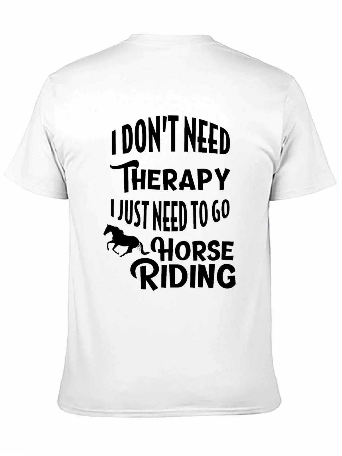 Horse Riding Therapy Graphic Tee - Unisex Black T-Shirt product image 7