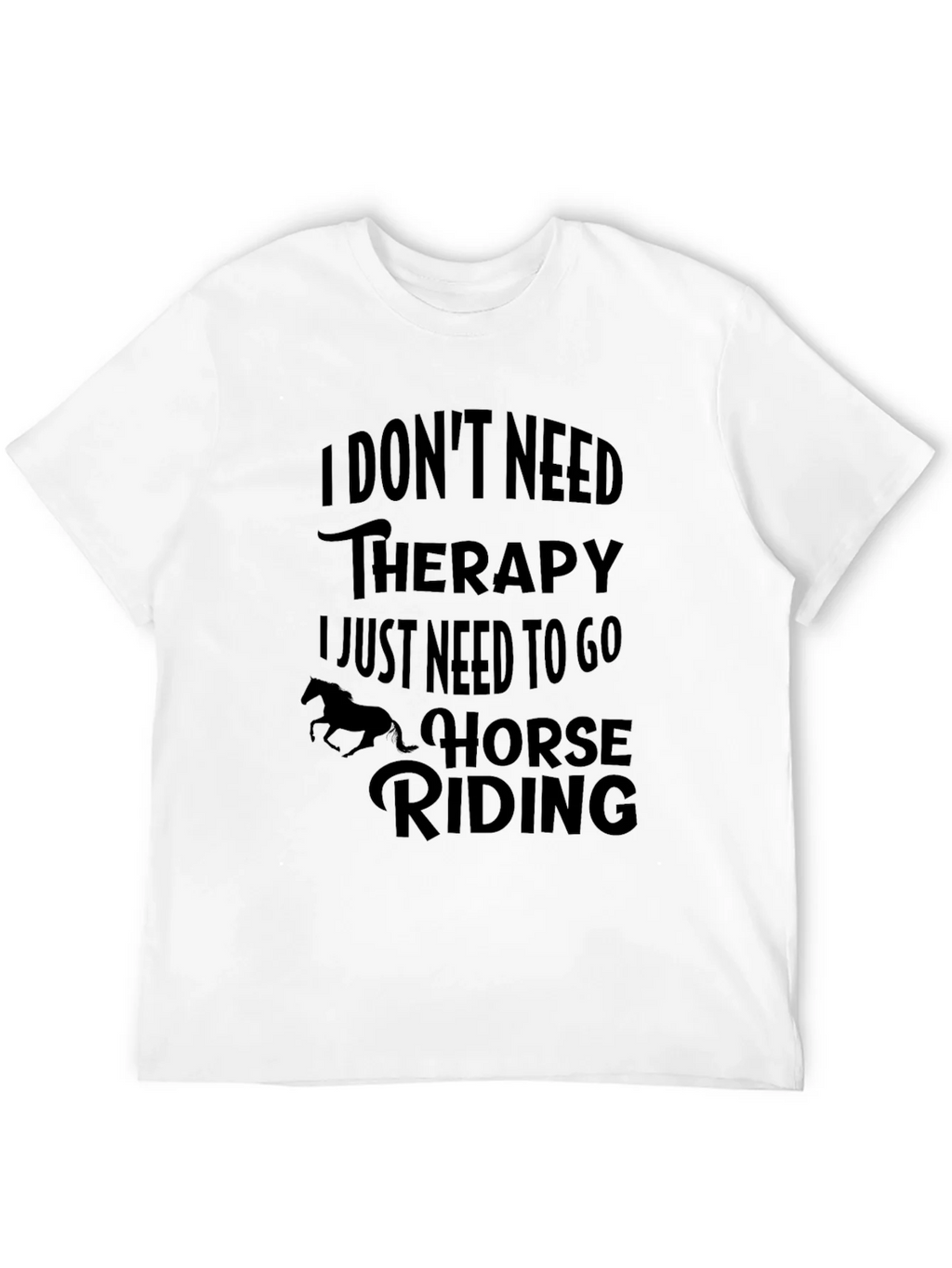 Horse Riding Therapy Graphic Tee - Unisex Black T-Shirt product image 8
