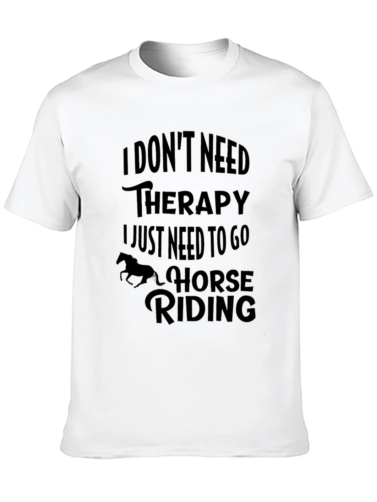 Horse Riding Therapy Graphic Tee - Unisex Black T-Shirt product image 6