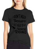 Horse Riding Therapy Graphic Tee - Unisex Black T-Shirt product image 1